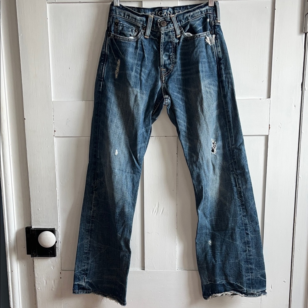 American Eagle Outfitters Men’s Blue Bootcut Jeans - Picture 6 of 13